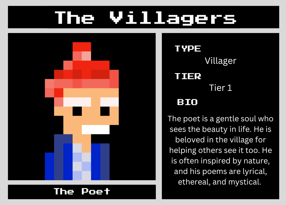 The Poet biography card